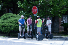 Segways have replaced walking tours of Asheville Historic Montford and other areas.